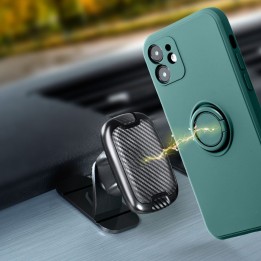 Etui na iPhone 15 PRO Silicone Ring zielone