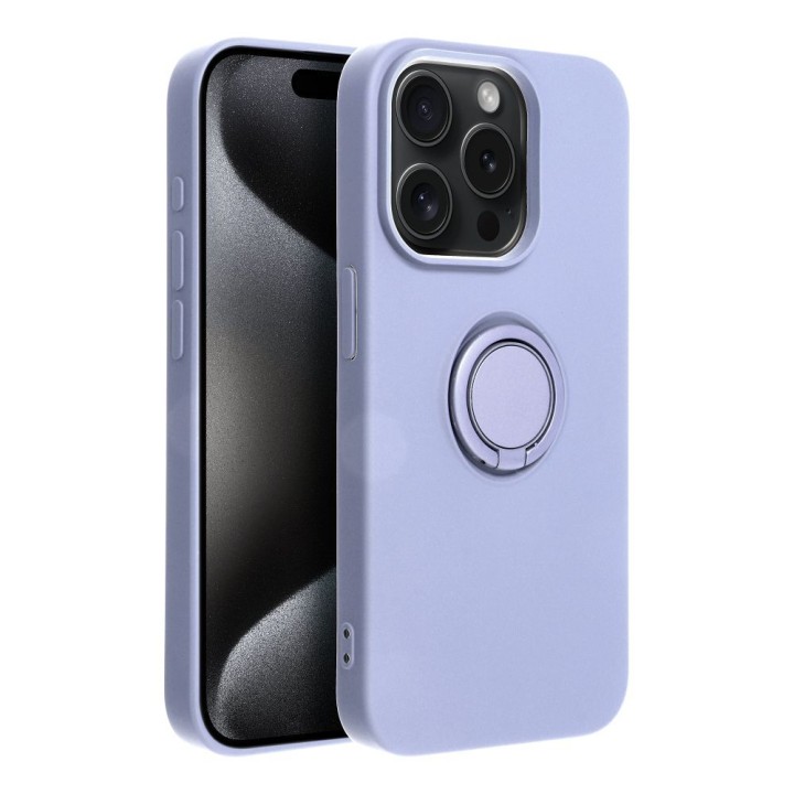 Чохол для iPhone 15 PRO Silicone Ring фіолетовий