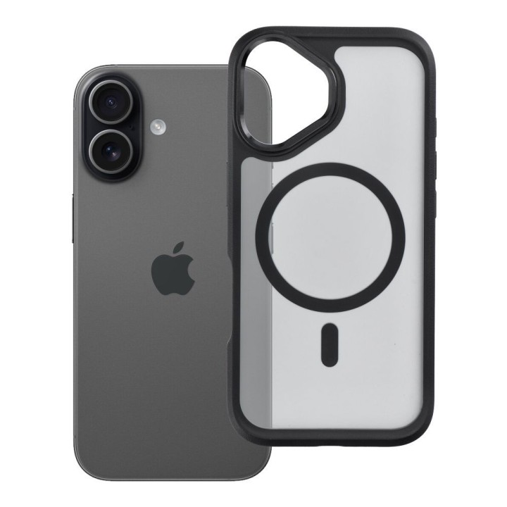 Case for iPhone 17 Forcell F-Protect Smoke Hybrid Premium compatible with MagSafe black 0INT