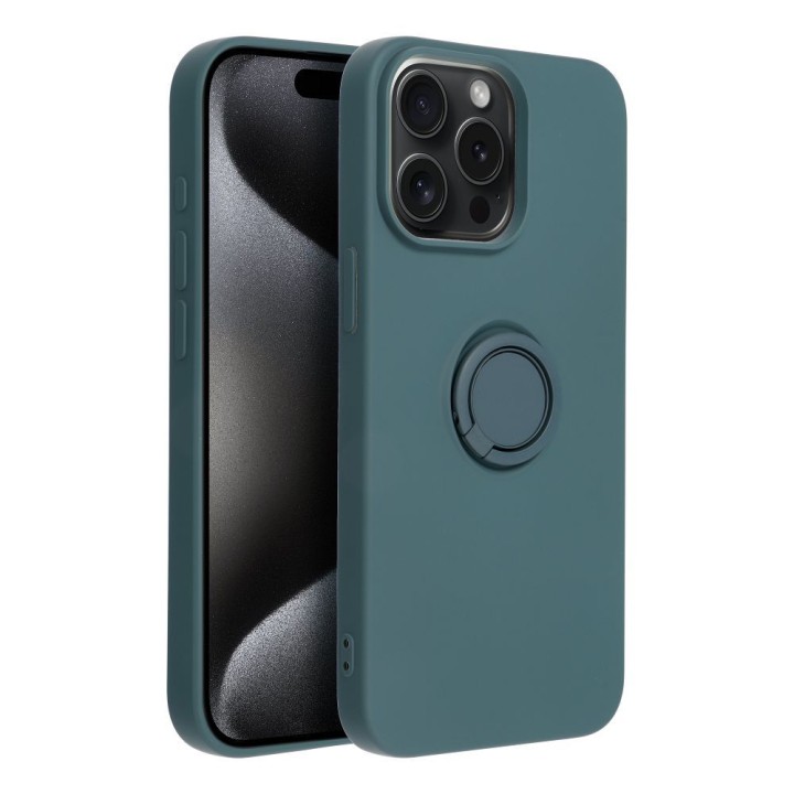Чехол для iPhone 15 PRO MAX Silicone Ring зеленый