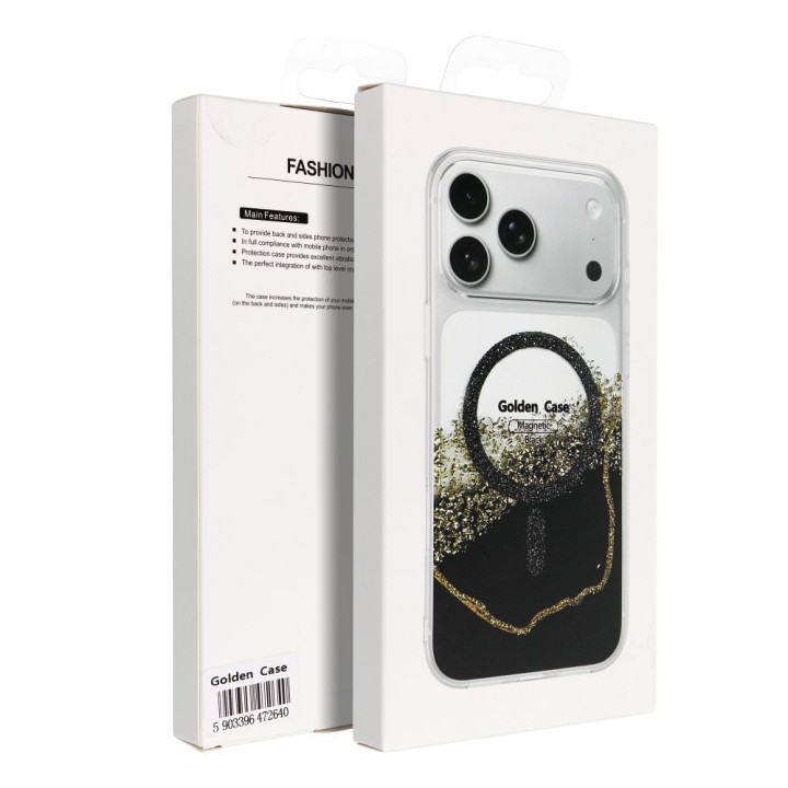 Case for iPhone 17 Golden MagSafe compatible black