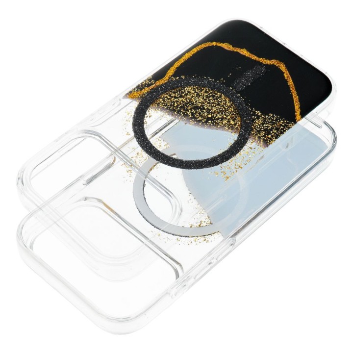 Чехол для iPhone 17 Golden совместимый с MagSafe черный
