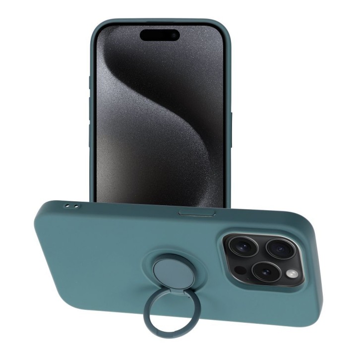 Чехол для iPhone 15 PRO Silicone Ring зеленый