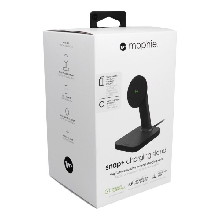 Wireless charger Mophie 15W compatible with MagSafe Snap+ black