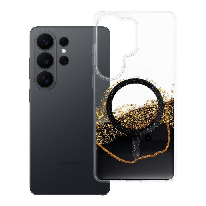 Case for Samsung S26 ULTRA Golden compatible with MagSafe black
