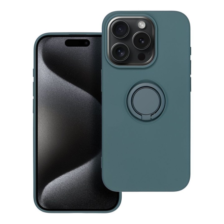 Чохол для iPhone 15 PRO Silicone Ring зелений