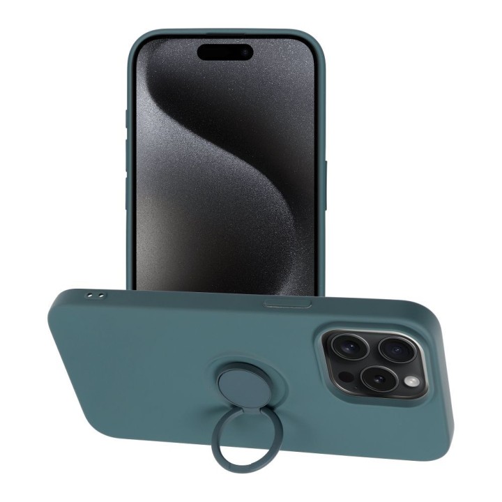 Чехол для iPhone 15 PRO MAX Silicone Ring зеленый