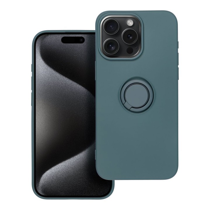 Чехол для iPhone 15 PRO MAX Silicone Ring зеленый