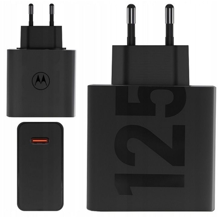 MOTOROLA oryginalna ładowarka sieciowa Typ C 125W MC-1259 czarna bulk