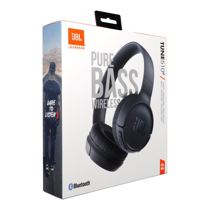 Wireless on-ear headphones JBL Tune 510BT black