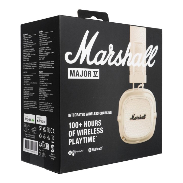 Wireless on-ear headphones Marshall Major V cream