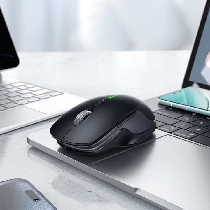 Миша бездротова dual-mode (Bluetooth, 2.4G) 1600 dpi RGB Hoco GM40 чорна