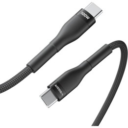 Kabel USB C do USB C VEGER PD 5A 100W 1,5 m CC05 czarny