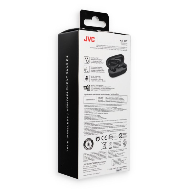 Бездротові навушники вкладиші JVC HAA7BTU чорні