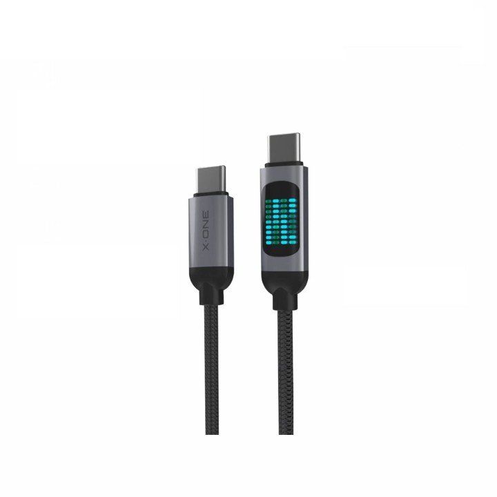Кабель USB X-ONE FlowLink Running LED - тип C для C max 100W 1,2m черный