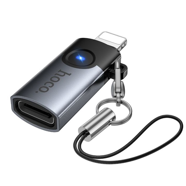Адаптер OTG Lightning для USB C Hoco 2A UA46A чорний
