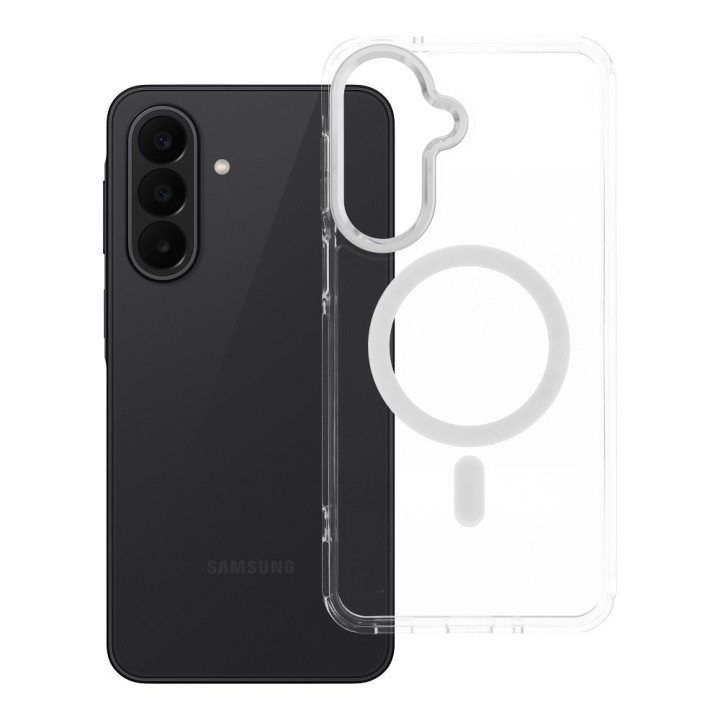 Чехол для Samsung A27 Frame Clear Hybrid Mag Cover совместимый с MagSafe прозрачный