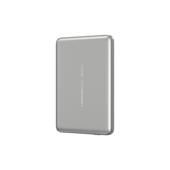 Повербанк X-ONE Razor 2 Magcharge Ultraslim (7,6mm), сумісний із MagSafe 5000mAh -, сріблястий