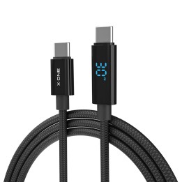 Cable USB X-ONE BoltLink LED Display - type C for C max 100W 1,5m black