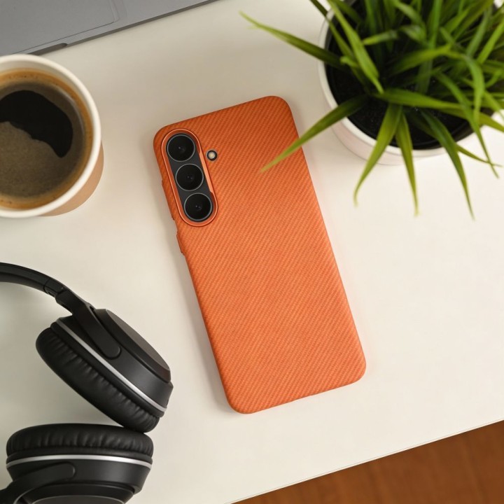 Чохол для Samsung A27 K-Look сумісний з MagSafe помаранчевий