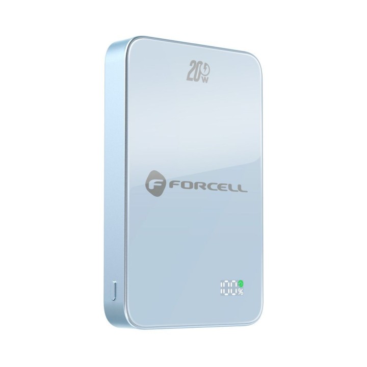 Powerbank zgodny z MagSafe Forcell F-Energy SuperSlim F10K8 QC4.0 PD3.0 15W 10000 mAh niebieski 0INT