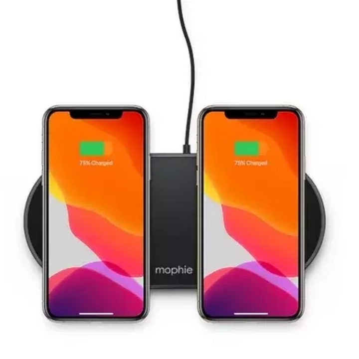Беспроводное зарядное устройство 2x10W Mophie Universal Wireless Dual черное