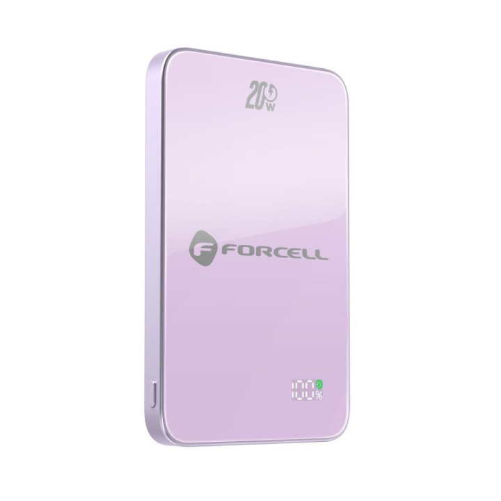 Повербанк сумісний з MagSafe Forcell F-Energy SuperSlim F5K8 QC4.0 PD3.0 15W 5000 mAh фіолетовий 0INT