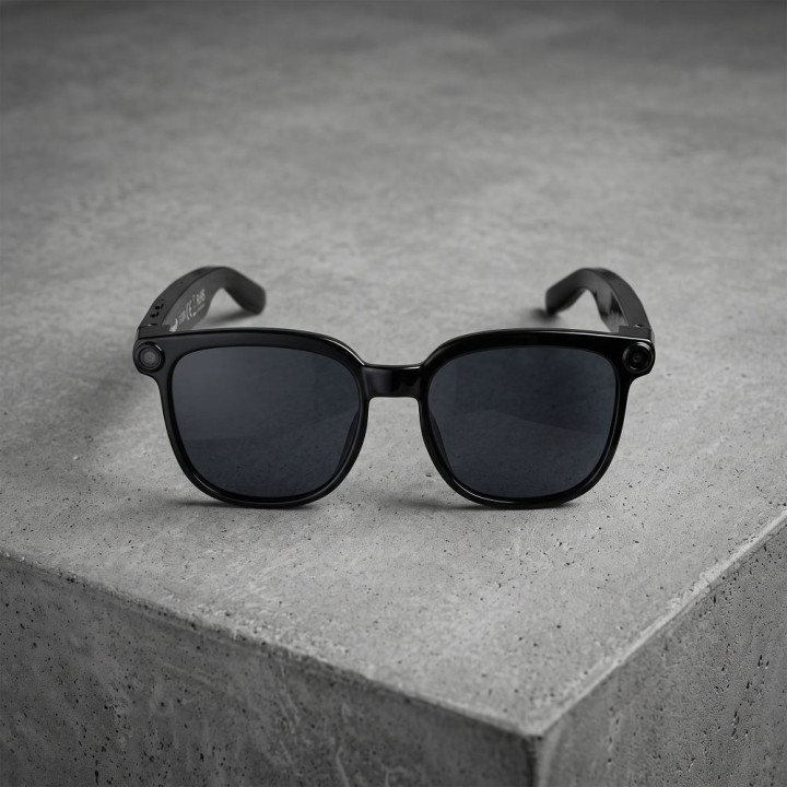 Smart glasses AI with music and recording, tinted lenses TITMO G-200 black