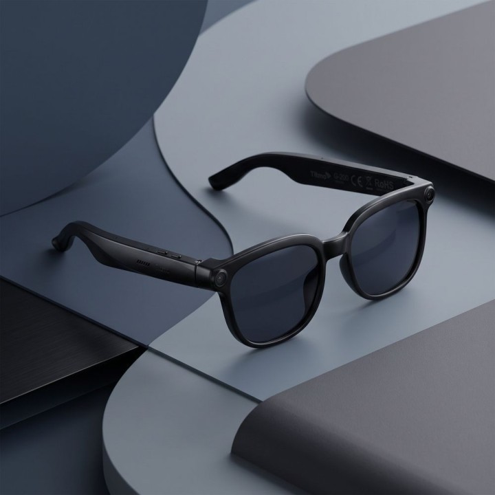 Smart glasses AI with music and recording, tinted lenses TITMO G-200 black