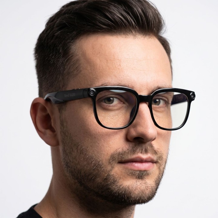 Inteligentne glasses AI with muzyką and nagrywaniem glass przeźroczyste TITMO G-200 black