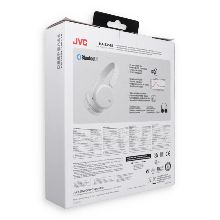 Słuchawki bezprzewodowe nauszne JVC HAS35BTWU białe