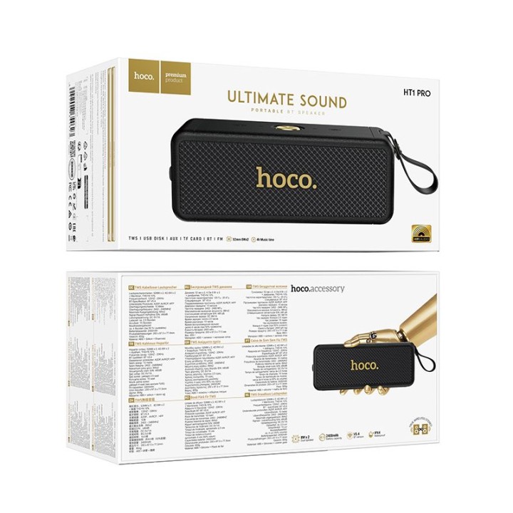 Głośnik bluetooth 2 x 8W 4h Hoco HT1 Pro czarny