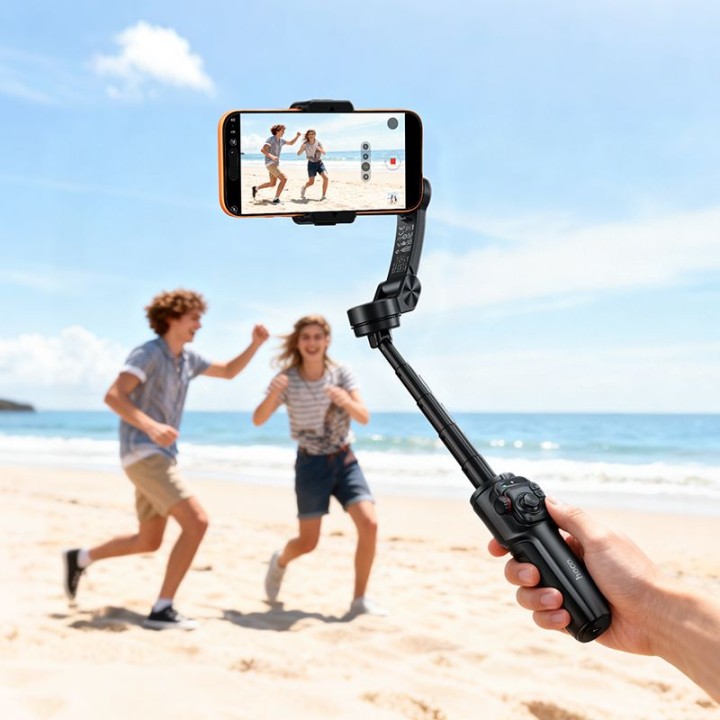 Gimbal с 3-osiową stabilizacją с пультом беспроводным Hoco K91 черный