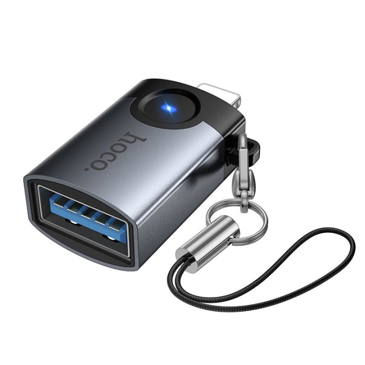 OTG adapter Lightning to USB A Hoco UA46 Victory grey