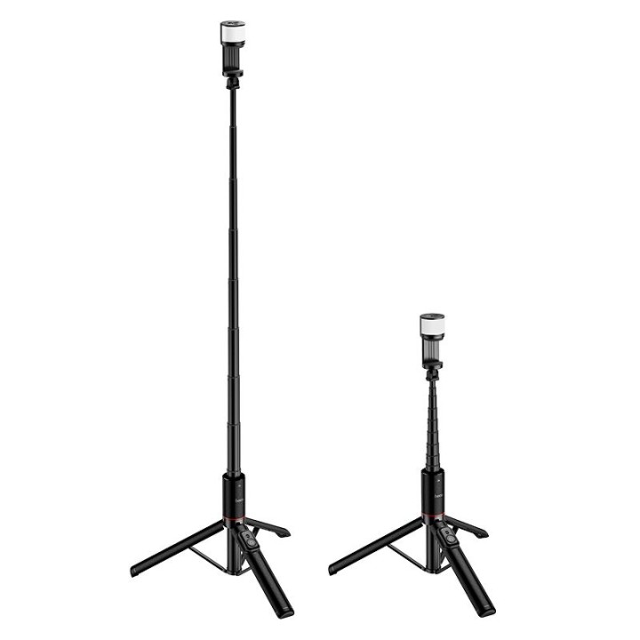 Selfie stick tripod with remote control wireless + światłem LED Hoco K34 black