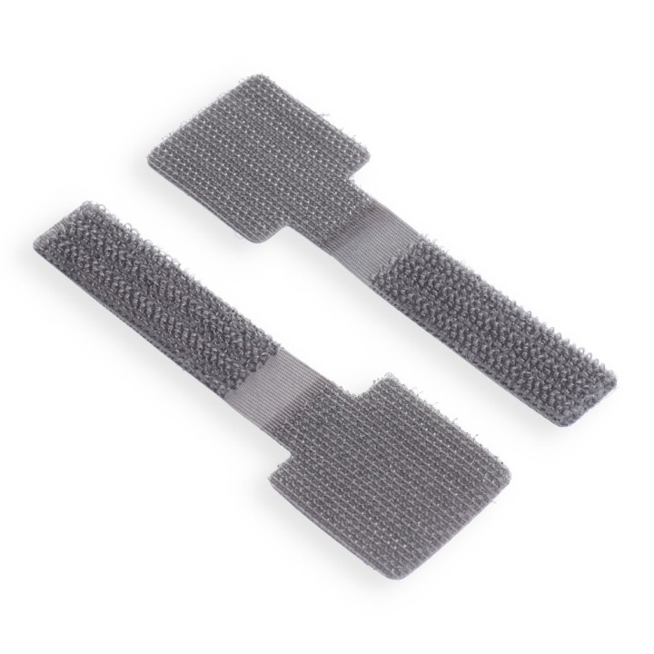 Self-adhesive hook-and-loop cable tie Blue Star PJ-COZ413 - grey (10 pcs.)