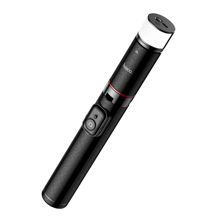 Selfie stick tripod with remote control wireless + światłem LED Hoco K34 black