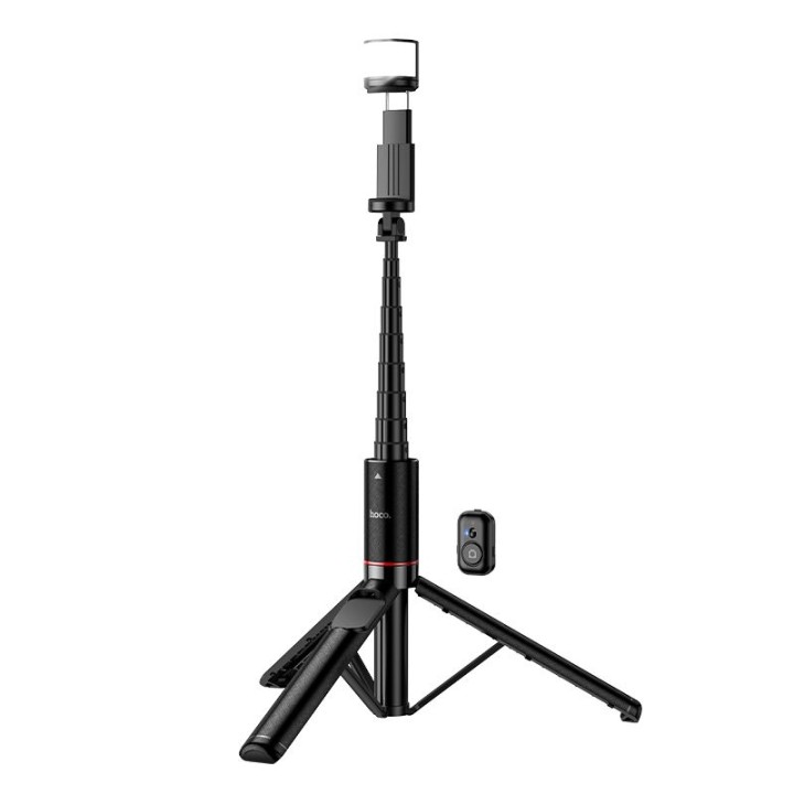 Selfie stick tripod with remote control wireless + światłem LED Hoco K34 black
