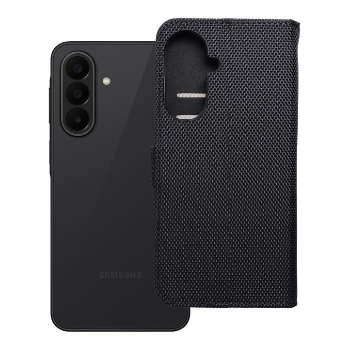 Flip case for Samsung A27 4Card RFID anti-theft tech fabric black