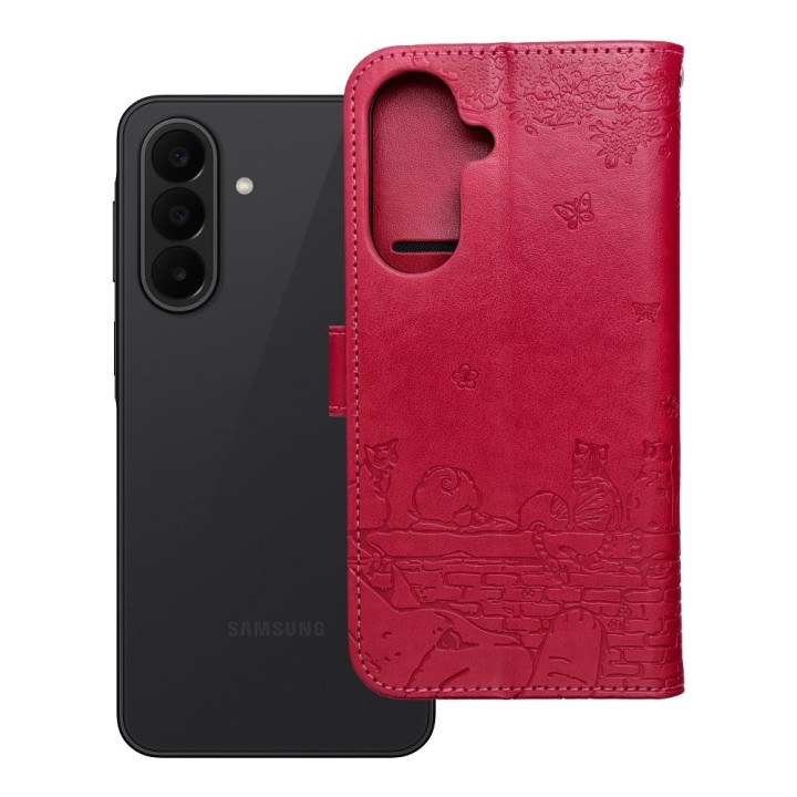 Flip case for Samsung A27 Mezzo Book cats red