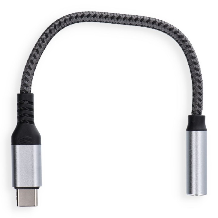 Adapter AUX Type C (male) for Jack 3,5 mm (female) Blue Star - grey