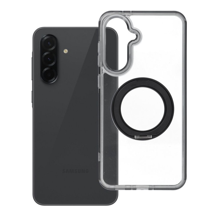 Чехол для Samsung A36 Frame Circle Stand совместимый с MagSafe черный