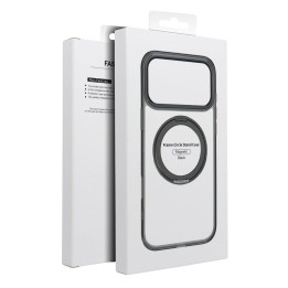 Чохол для Samsung S26 Frame Circle Stand сумісний з MagSafe чорний