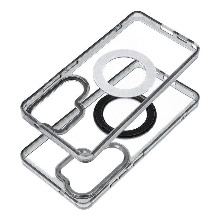 Чохол для Samsung A56 Frame Circle Stand сумісний з MagSafe чорний