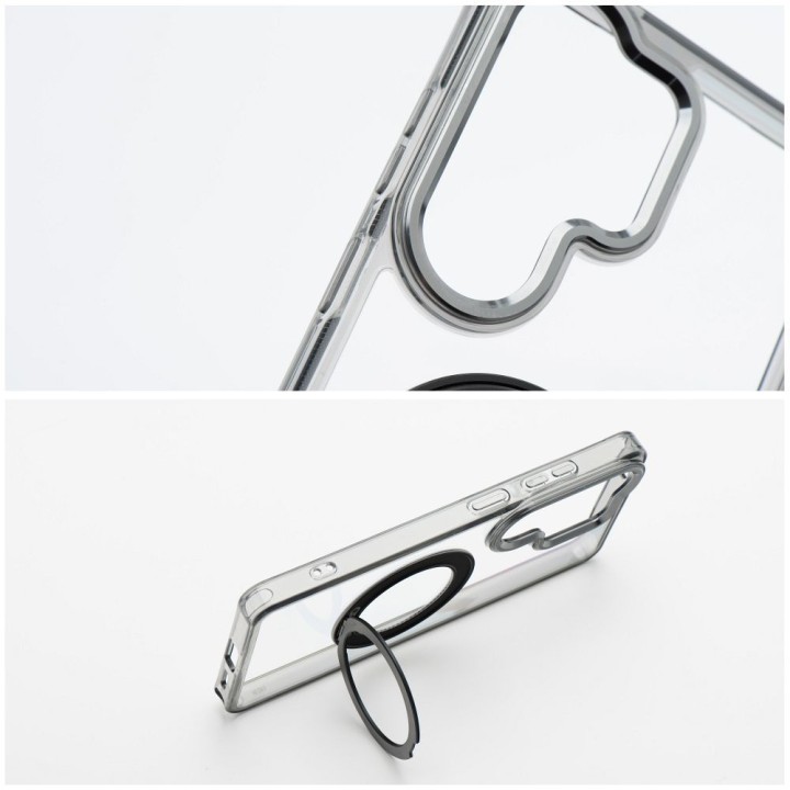Etui na Samsung S26 Frame Circle Stand zgodne z MagSafe czarne