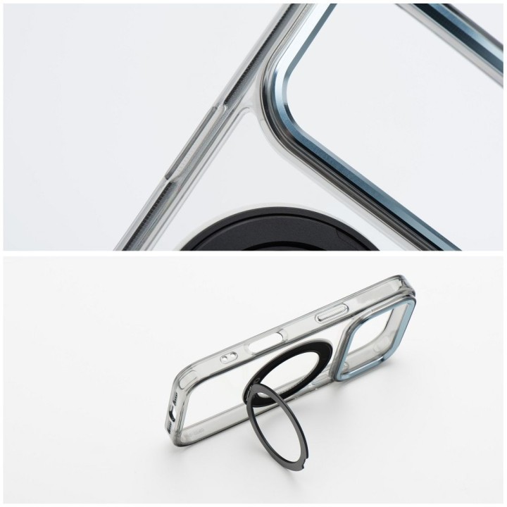 Чохол для iPhone 16 PRO Frame Circle Stand сумісний з MagSafe чорний