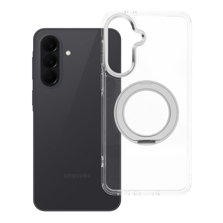 Case for Samsung A37 Frame Circle Stand MagSafe compatible transparent