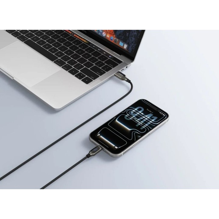 Плаский кабель USB C — USB C VEGER PD 5A 240W 1,5 m CC2-MTB чорний