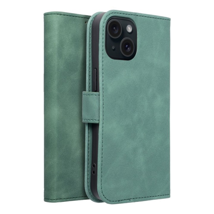Чохол з клапаном для iPhone 15 Tender Book зелений
