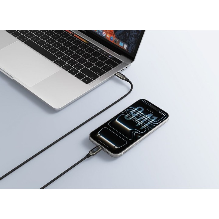 Kabel z wyświetlaczem LED USB C do USB C VEGER PD 5A 100W 1,5 m CC1-XHJ czarny